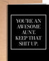 Funny Aunt Birthday Card - Happy Birthday Card for Aunt from Niece,