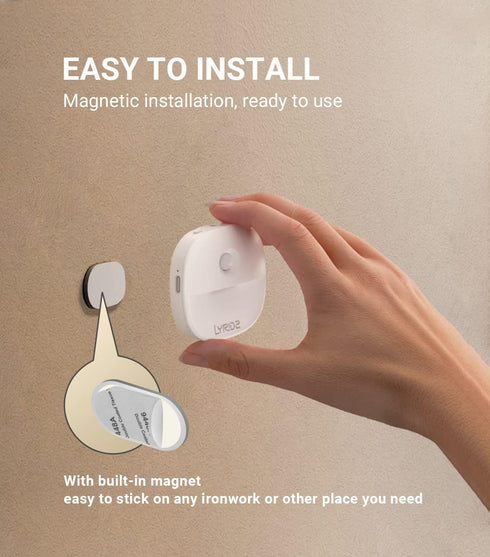 Dimmable 3 Pack Lyridz Rechargeable Battery Night Light with Motion Sensor, Amber Nightlights for Bathroom, Bedroom
