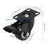 4 PCS 1.5 Inch Heavy Duty Caster Wheels, Polyurethane PU Rubber Swivel Casters, 400lb Capacity, Black