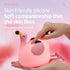 Dimmable Pink Flamingo Night Light for Kids, Silicone LED Baby Nursery Night Light, Funny Nightlight Girls Trendy