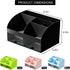 Desk Organizer and Accessories with 6 Compartments and 2 Drawers, Plastic Makeup Organizer, Pen Holder for Desktop Storage, Desk Organization for School, Home, Office Supplies (Black) by COMFYROOM