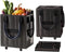 Chpbolly Rolling Shopping Tote Bag with Wheels Collapsible Hand-Pulled Trolley Reusable Grocery Bag