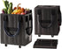 Chpbolly Rolling Shopping Tote Bag with Wheels Collapsible Hand-Pulled Trolley Reusable Grocery Bag