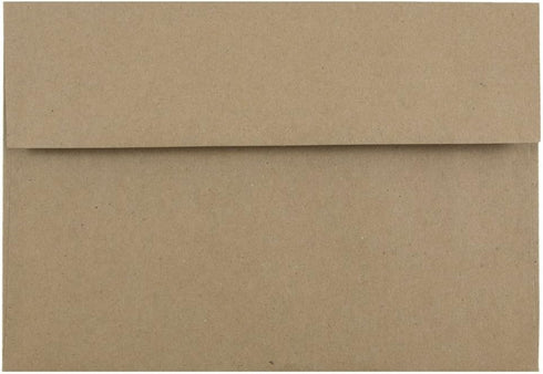 JAM PAPER A10 Premium Invitation Envelopes, 6 x 9 1/2, Brown Kraft Paper Bag, 50/Pack