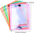 Set Grommet TEHAUX Dry Wipe Bag Pcs Reusable Dry Erase Pockets School Office with Corner Metal Marker Pen Holder Random