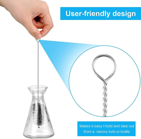 Bettomshin 5Pcs Steel Wire Cleaning Brush, 1.0-inch Diameter, 12-inch Length Tube Cleaning Tool