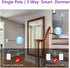 Dimmer 3-Way/Single (3-Way Dimmer 1-Pack) Nexete Smart Wi-Fi Switch, Dim Lighting from Anywhere, in-Wall, Pole No Hub