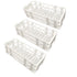 3 Packs Plastic Test Tube Rack, 21 Holes Holder for 30mm Test Tubes, White, Detachable