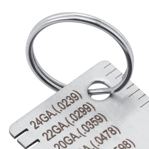 2 Pcs Stainless Steel Metal Sheets, Welding Thickness Gauge & Round Dual-Sided Metal Sheet Guage