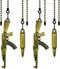 4 Pcs Bronze Ceiling Fan Pull Chains Extension Gun Shaped Pendant,14 Inch