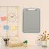 Piasoenc 2 Pack Plastic Clipboards, Translucent Low Profile Clipboard with Ruler, Office School Supplies, Letter Size