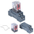 Electromagnetic Power Relay, 8-Pin 10 AMP 12V DC Relay Coil with Socket Base, LED Indicator, MY2NJ