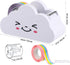STOBOK Creative Cloud Desktop Tape Dispenser with Rainbow Tape, Washi Tape Holder Cutter for Kids School Office Supplies