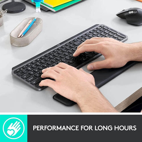 Logitech MX Palm Rest for MX Keys, Premium No-Slip Support for Comfortable Typing, Black