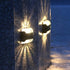 2pcs FRCOLOR Solar Wall Sconce Lights Warm White Waterproof Outdoor Solar Powered Lighting for Garden Patio Yard Fence