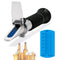 Brix Refractometer with Dual Scale - Specific Gravity & Brix, High Precision