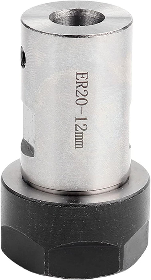 Collet Chuck, C25 ER20 50L CNC Milling Motor Spindle Extension Rod Holder for Boring Drilling Tapping Router (12mm)