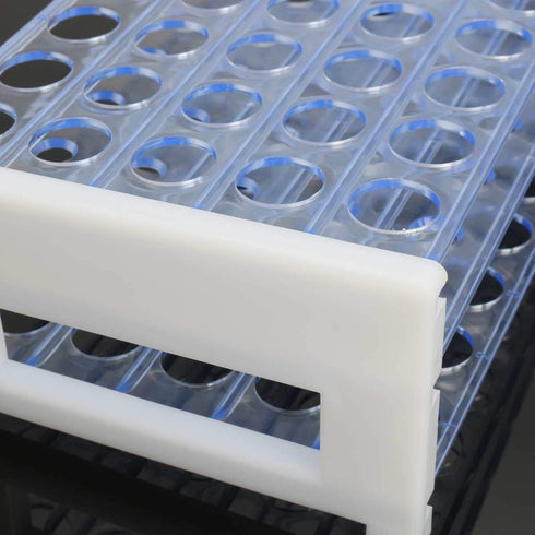 Transparent Plastic Test Tube Holder, 13mm x 50 Holes / 16mm x 50 Holes / 18mm x 40 Holes