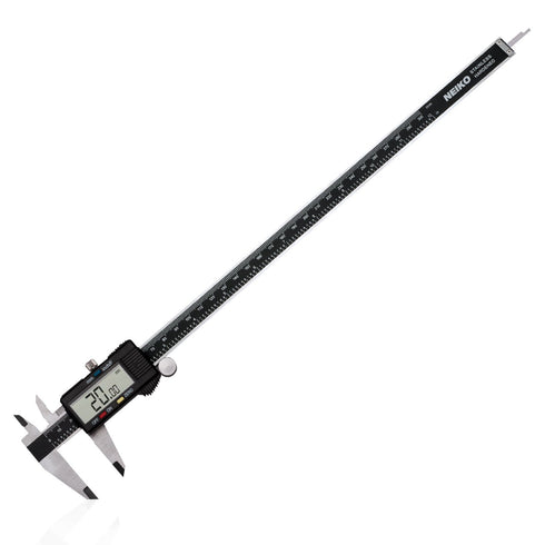 NEIKO 01409A 12” Electronic Digital Caliper | Polished Stainless Steel | 0-12 Inches | Inch/Fractions/Millimeter