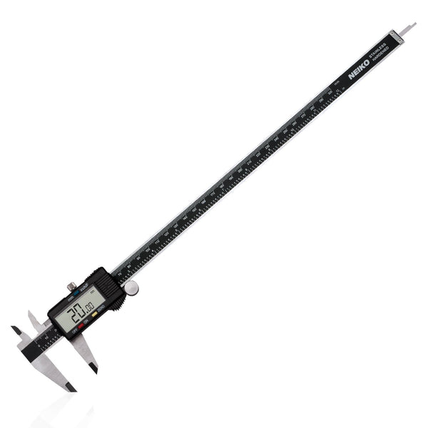 NEIKO 01409A 12” Electronic Digital Caliper | Polished Stainless Steel | 0-12 Inches | Inch/Fractions/Millimeter