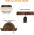 4PCS MOROBOR Half Moon Drawer Handles, Wooden Decorative Furniture Knobs Walnut Wardrobe Drawer Hardware Double Hole