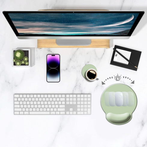 DOOKE Ergonomic Mouse Pad with Wrist Support, Cute Wrist Pad with Non-Slip Rubber Base for Computer, Laptop, Home
