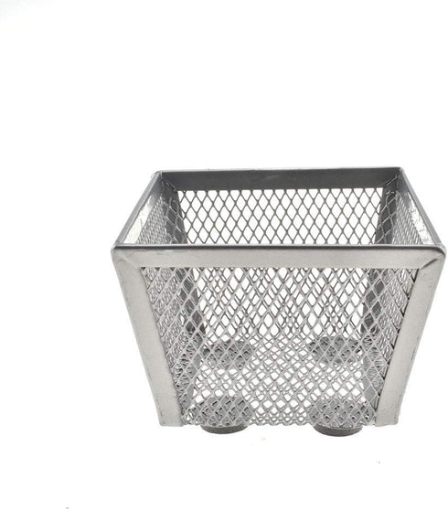 HAHIYO Stackable Paper Clip Mesh Holder Cup, 2 Pack Silver Paperclip Holder for Desk Drawer Organizer