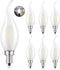 CRLight 2W 4000K LED Candelabra Bulb, 25W Equivalent, E12 Chandelier Dimmable, 6 Pack