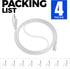 Barrina T8 5FT 3 4 Packs TX-S Power Cord, Prong Plug, Female End, Power Cable with US Plug for Shop Light/Grow Light