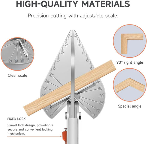 TOWOT Multi Angle Trim Cutter Miter Shears, Adjustable 45 to 135 Degree, Safety Lock Hand Tools for Cutting