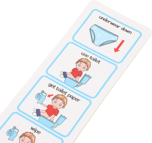 Dioche PVC Potty Training Visual Schedule for Children with ADHD, Clear Pattern and Increased Independence, Suitable