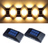 Solar Wall Lights Outdoor, Waterproof LED Fence Lights with Multiple Modes &