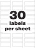 Avery White Asset Tag Labels, 3/4" x 2", 240 Waterproof Laser Printable Tags (61526)