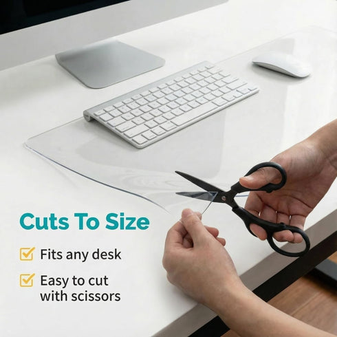 PIPRE 13"x15", Dual-Sided Desk Pad Protector, Desk Mat with Non-Slip - Waterproof PVC Office Desk Blotter for Mouse