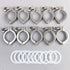 HNIGLLEEHN 1pc 304 Applications(4In) Stainless Steel Tri Clamp with Wing Nut - Sanitary Pipe Fittings for Food
