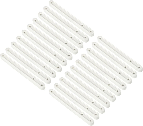 uxcell Drawer Slides, 20Pcs 180mm - Plastic Drawer Rails, Side Mounted Grooved