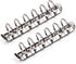 Moterm 2 Pieces Replacement Kit for 6-Hole Ring Binder Mechanisms (A7 Size, Silver Color, 25mm)