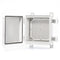QILIPSU Hinged Cover Junction Box, 150x150x90mm, Stainless Steel Latch, IP67 Waterproof DIY Electrical Enclosure, Grey