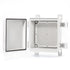 QILIPSU Hinged Cover Junction Box, 150x150x90mm, Stainless Steel Latch, IP67 Waterproof DIY Electrical Enclosure, Grey