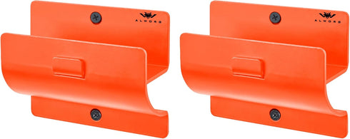 Ladder Hangers for Garage Wall Set of 2 Hooks- Orange Step Stool