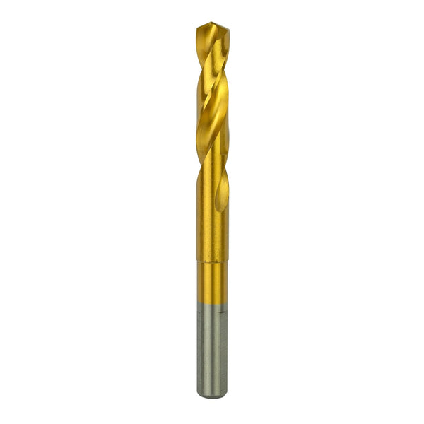 Tools 17/32 Inch Reduced Shank Drill Bit, 1/2" 3-Flat Shank, High Speed Steel with Industrial Titanium Coating, Drill