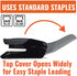 Max USA Easy Grip Heavy Duty Desk Stapler, Model HD-50F BLACK
