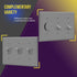 ENERLITES Triple Light Wall Toggle Switch Plate, 3-Gang Standard Size, Gloss Finish, Gray