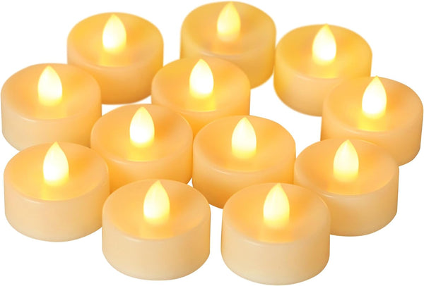 CANDLE CHOICE Battery Operated Flameless Tea Lights Bright Flickering LED Tealight Candles