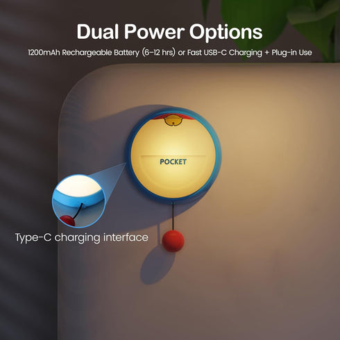 joyful xinghai 3-Level Dimmable Night Light for Kids, Silicone Lamp, Rechargeable Touch LED Light for Toddlers, Baby