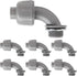 3/4 Inch NPT Liquid Tight Connector, 90 Degree Nonmetallic PVC Electrical Fitting, 6Pcs