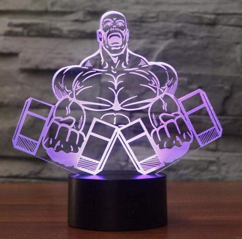 3D 7 Illusion LED Night Light,WONFAST Colors Gradual Changing Optical Illusion Acrylic Lamp USB Touch Bedside Table