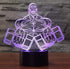 3D 7 Illusion LED Night Light,WONFAST Colors Gradual Changing Optical Illusion Acrylic Lamp USB Touch Bedside Table