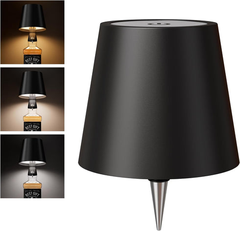 Wireless Bottle Lamp Shade - Portable LED Wine Bottle Lamp with Stopper,