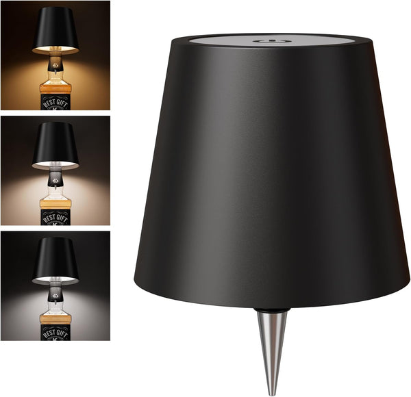 Wireless Bottle Lamp Shade - Portable LED Wine Bottle Lamp with Stopper,
